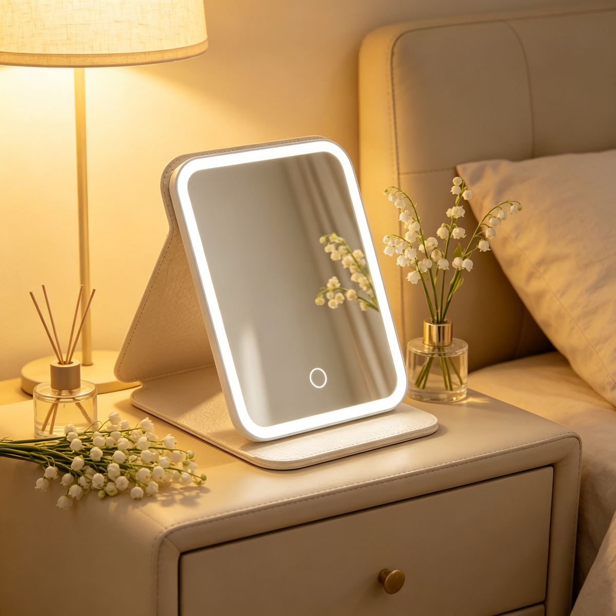 🤍 Beauty Essential | LED Vanity Mirror | Everyday Makeup Companion | Soft Glow Design