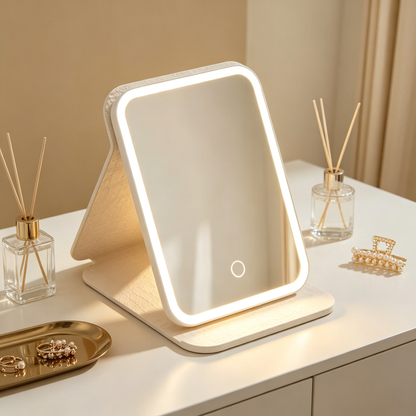 🤍 Beauty Essential | LED Vanity Mirror | Everyday Makeup Companion | Soft Glow Design