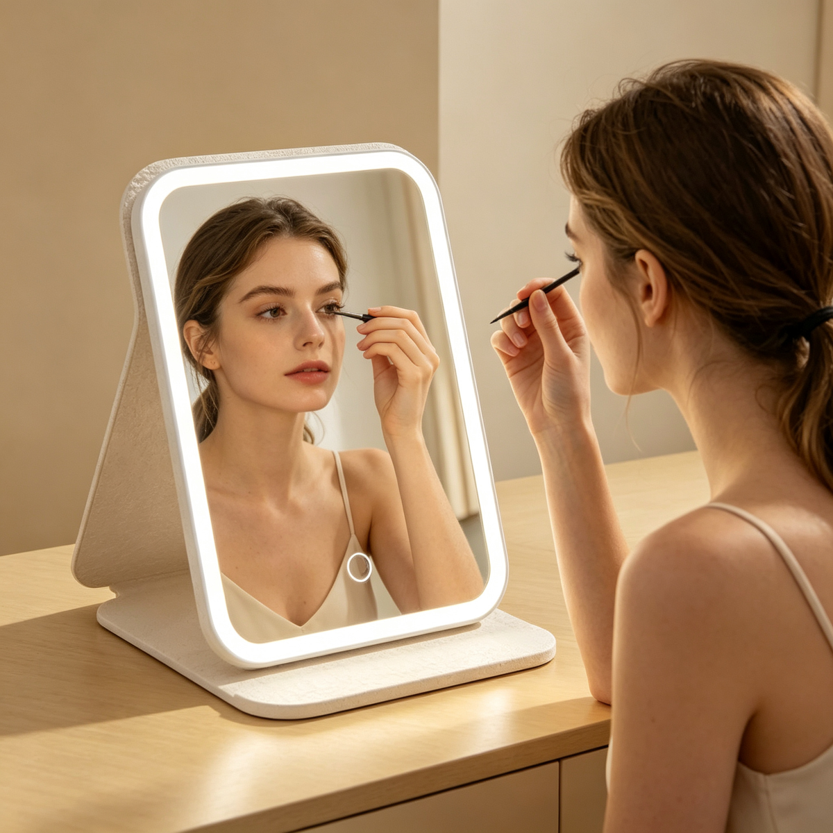 🤍 Beauty Essential | LED Vanity Mirror | Everyday Makeup Companion | Soft Glow Design